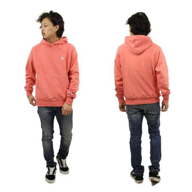 チャンピオン パーカー メンズ 正規品 CHAMPION リバースウィーブ プルオーバーパーカー REVERSE WEAVE HEAVYWEIGHT 12oz PULLOVER HOODIE GF68 5F4 CITRUS PINK_8