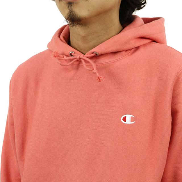 チャンピオン パーカー メンズ 正規品 CHAMPION リバースウィーブ プルオーバーパーカー REVERSE WEAVE HEAVYWEIGHT 12oz PULLOVER HOODIE GF68 5F4 CITRUS PINK_2