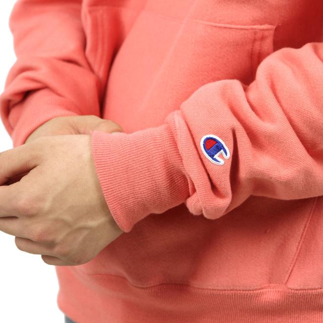 チャンピオン パーカー メンズ 正規品 CHAMPION リバースウィーブ プルオーバーパーカー REVERSE WEAVE HEAVYWEIGHT 12oz PULLOVER HOODIE GF68 5F4 CITRUS PINK_4