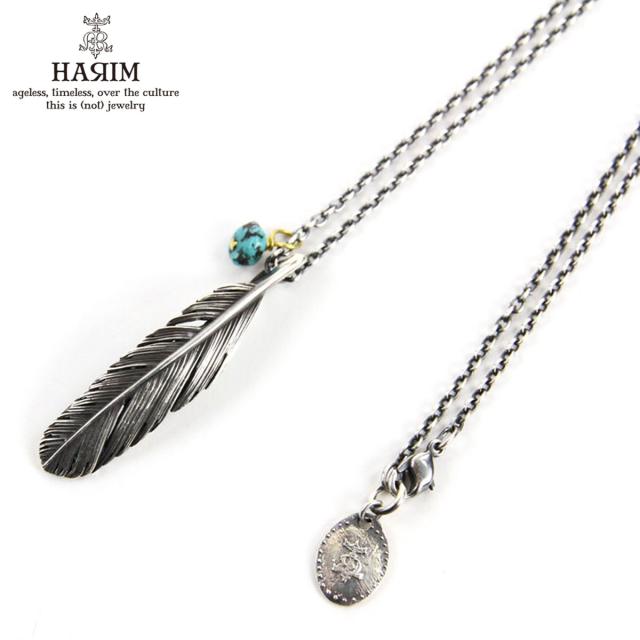 ハリム HARIM ネックレス FEATHER LEFT S OX NECKLACE SET HRP121 OX SILVER 925 OXIDIZED BLACK 父の日 プレゼント ラッピング