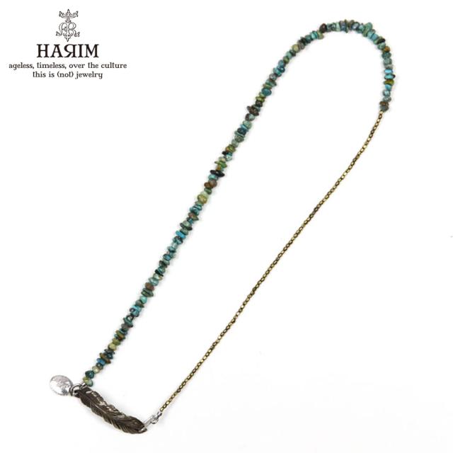 ハリム HARIM ネックレス 3WAY TORQUOISE FEATHER BR HRP901TBR SILVER 925 BRASS. NATURAL TORQUOISE 父の日 プレゼント ラッピング