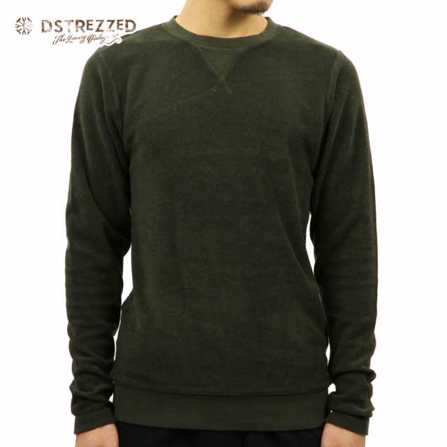 ディストレス スウェット メンズ 正規販売店 DSTREZZED トレーナー CREW COMPACT TERRY 211099 13 DK. GREEN