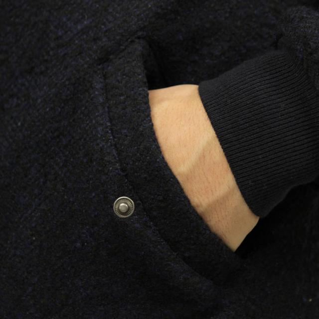 20%OFF引き換え証大売り出し 【受け入れる継続期間 6/21 10:00〜7/1 9:59】 ディストレス 上衣 メンズ 定まり売りわたす店 DSTREZZED アウター 上衣 MA-1 HEAVY HERRINGBONE WOOL BOMBER JACKET 101171 49 DK. NAVY