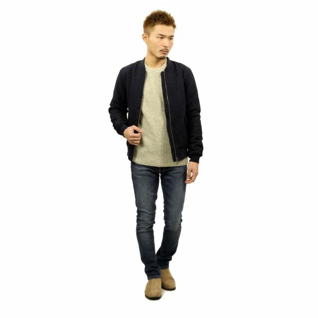 20%OFF引き換え証大売り出し 【受け入れる継続期間 6/21 10:00〜7/1 9:59】 ディストレス 上衣 メンズ 定まり売りわたす店 DSTREZZED アウター 上衣 MA-1 HEAVY HERRINGBONE WOOL BOMBER JACKET 101171 49 DK. NAVY