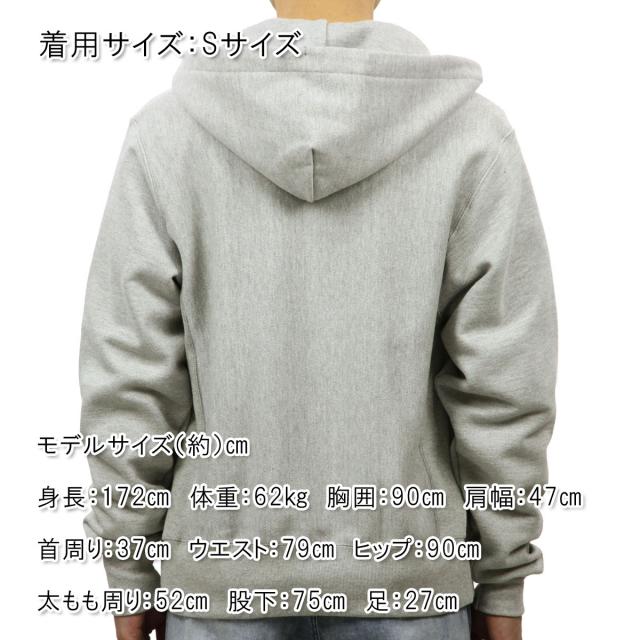 チャンピオン CHAMPION 正規品 メンズ リバースウィーブ ジップアップパーカー REVERSE WEAVE HEAVYWEIGHT 12oz ZIP UP HOODIE GF69 OXFORD GREY_1
