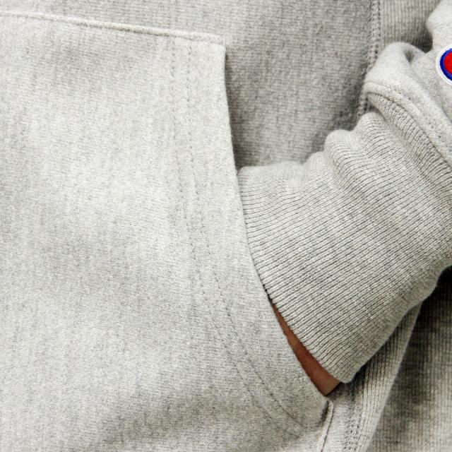 チャンピオン CHAMPION 正規品 メンズ リバースウィーブ ジップアップパーカー REVERSE WEAVE HEAVYWEIGHT 12oz ZIP UP HOODIE GF69 OXFORD GREY_2