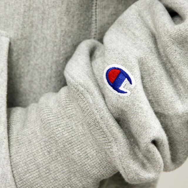 チャンピオン CHAMPION 正規品 メンズ リバースウィーブ ジップアップパーカー REVERSE WEAVE HEAVYWEIGHT 12oz ZIP UP HOODIE GF69 OXFORD GREY_3