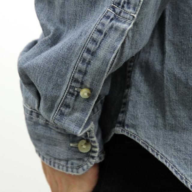 ジェイクルー シャツ メンズ 正規品 J.CREW 長袖シャツ ボタンダウンシャツ LIGHTWEIGHT DENIM WORKSHIRT G7105 INDIGO_4