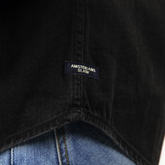 スコッチアンドソーダ SCOTCH＆SODA 正規販売店 メンズ 長袖ウェスタンシャツ AMS BLAUW SAWTOOTH SHIRT IN SEASONAL WASHES 141265 90 51412 BLACK D 父の日 プレゼント ラッピング_4