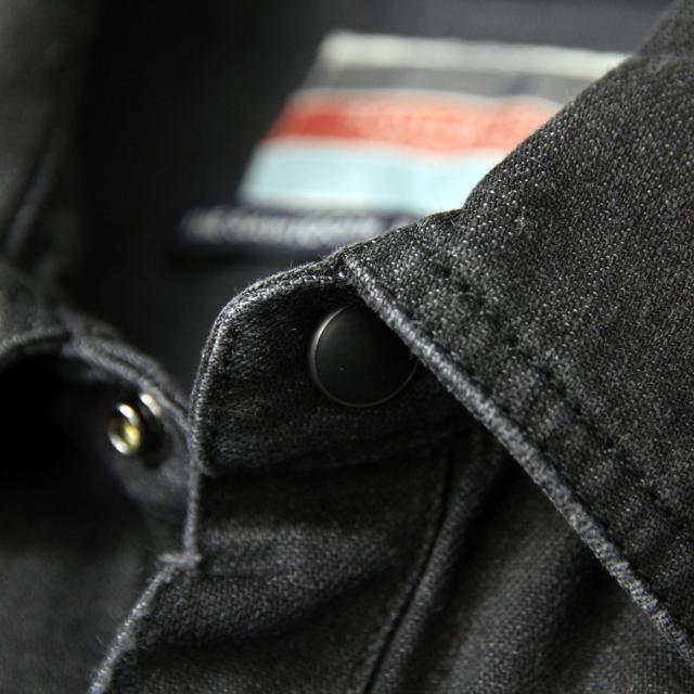 スコッチアンドソーダ SCOTCH＆SODA 正規販売店 メンズ 長袖ウェスタンシャツ AMS BLAUW SAWTOOTH SHIRT IN SEASONAL WASHES 141265 90 51412 BLACK D 父の日 プレゼント ラッピング_5
