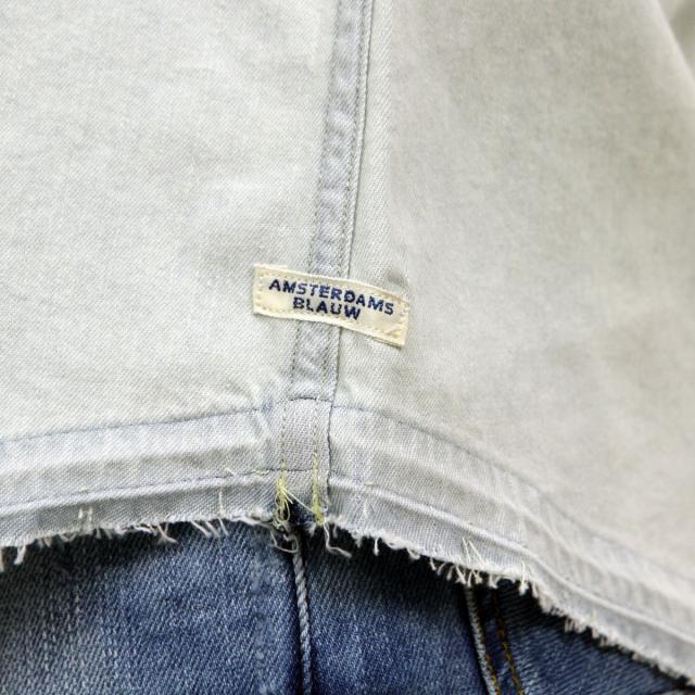【ポイント10倍 6/12 11:00〜6/21 9:59】 スコッチアンドソーダ SCOTCH＆SODA 正規販売店 メンズ 長袖ウェスタンシャツ AMS BLAUW SAWTOOTH SHIRT IN SEASONAL WASHES 141265 0Q 51412 BLEACHE D 父の日 プレゼント ラッピング_4