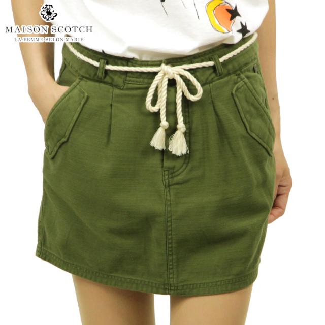 【ポイント10倍 12/13 0:00〜12/19 9:59】 メゾンスコッチ MAISON SCOTCH 正規販売店 レディース スカート SHORT FITTED SKIRT WITH SAFARI DETAILS 144736 0360 51618 MILITAR クリスマス プレゼント ラッピング