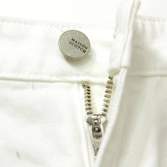 メゾンスコッチ MAISON SCOTCH 正規販売店 レディース ショートパンツ BOYFRIEND FIT SHORTS WITH SUNFADED WASHINGS AND RAW EDGE HEM 143786 06 52507 WHITE_5