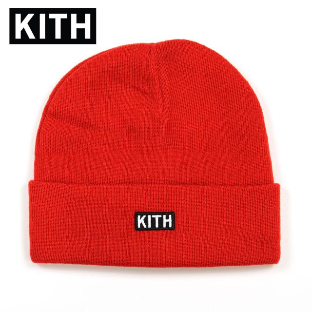 20%OFFセール 【販売期間 12/13 0:00〜12/19 9:59】 キス KITH 正規品 帽子 ニットキャップ ビーニー KITH CLASSIC LOGO BEANIE RED KH5156-110 クリスマス プレゼント ラッピング