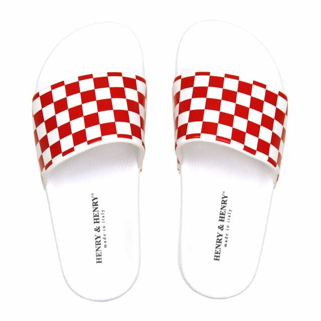 ヘンリーアンドヘンリー Henry Henry 正規販売店 サンダル シャワーサンダル 180 Checker Sandal Bianco Red White Checker White Soleの通販はau Pay マーケット Mixon ミクソン