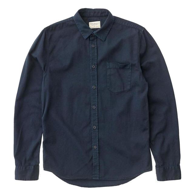 20%OFFクーポンセール 【利用期間 6/12 10:00〜6/21 9:59】 ヌーディージーンズ シャツ メンズ 正規販売店 Nudie Jeans 長袖シャツ ワークシャツ HENRY LONG SLEEVE SHIRT NAVY B25 140501 父の日 プレゼント ラッピング_2