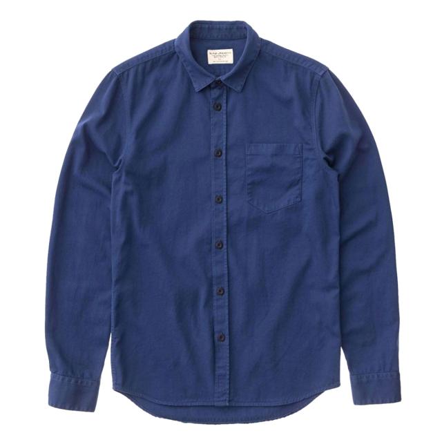 【ポイント10倍 6/12 11:00〜6/21 9:59】 ヌーディージーンズ シャツ メンズ 正規販売店 Nudie Jeans 長袖シャツ ワークシャツ HENRY LONG SLEEVE SHIRT ODEN BLUE C28 140426 父の日 プレゼント ラッピング_2