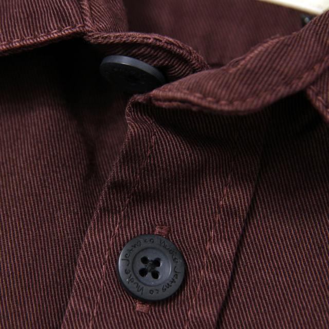ヌーディージーンズ シャツ メンズ 正規販売店 Nudie Jeans 長袖シャツ ワークシャツ HENRY PIGMENT DYED SHIRT PLUM P03 140501 父の日 プレゼント ラッピング_4