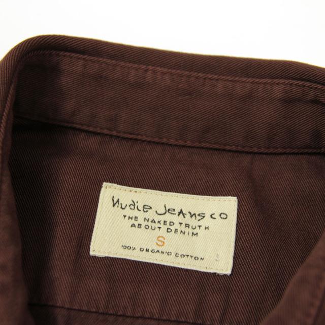 ヌーディージーンズ シャツ メンズ 正規販売店 Nudie Jeans 長袖シャツ ワークシャツ HENRY PIGMENT DYED SHIRT PLUM P03 140501 父の日 プレゼント ラッピング_5