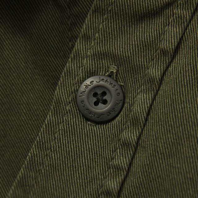 ヌーディージーンズ シャツ メンズ 正規販売店 Nudie Jeans 長袖シャツ ワークシャツ HENRY PIGMENT DYED SHIRT BUNKER B86 140501 父の日 プレゼント ラッピング_5