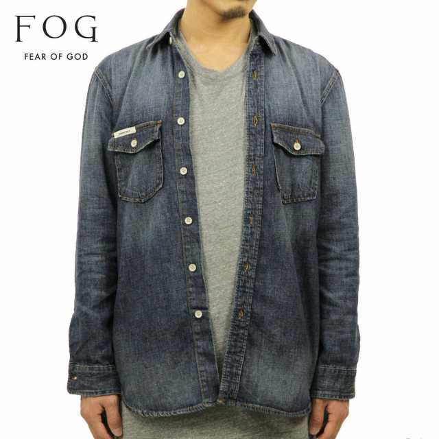 フィアオブゴッド fog essentials シャツ メンズ 正規品 FEAR OF GOD 長袖デニムシャツ FOG - FEAR OF GOD  ESSENTIALS DENIM LONG SLEEVE｜au PAY マーケット