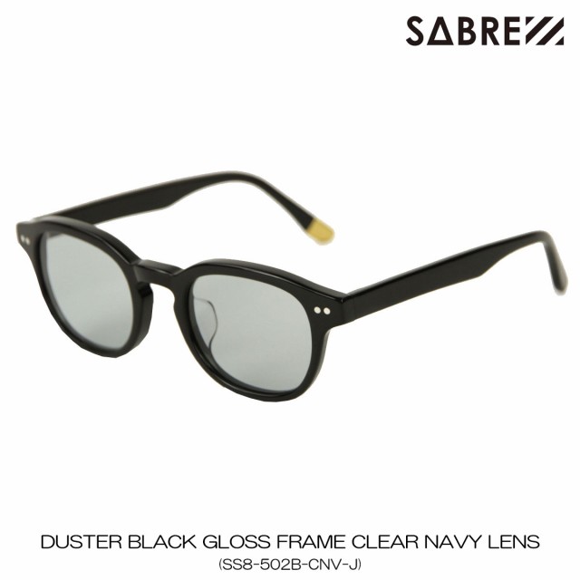 セイバー メンズ レディース サングラス 正規販売店 SABRE めがね ダスター DUSTER BLACK GLOSS FRAME CLEAR NAVY LENS SS8-502B-CNV-Jの通販は