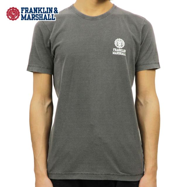 フランクリン マーシャル Tシャツ 正規販売店 FRANKLIN＆MARSHALL 半袖Tシャツ クルーネック LOGO TEE BLACK TSMF172AN 45181 4005 クリスマス プレゼント ラッピング
