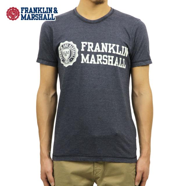 フランクリン マーシャル Tシャツ 正規販売店 FRANKLIN＆MARSHALL 半袖Tシャツ クルーネック LOGO TEE NAVY TSMF182AN 45181 4010 クリスマス プレゼント ラッピング