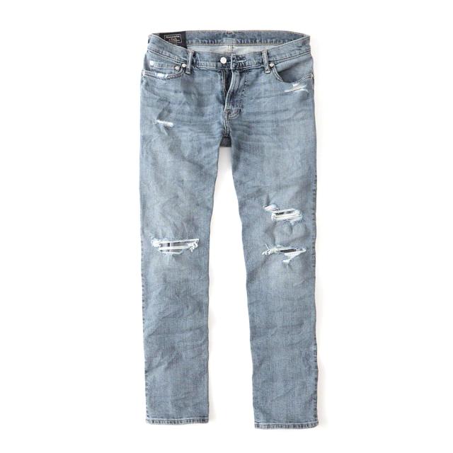 アバクロ ジーンズ メンズ 正規品 Abercrombie Fitch ストレートジーンズ ジーパン RIPPED STRAIGHT JEANS 131-318-1309-281 ファッション・アクセサリー 衣料品