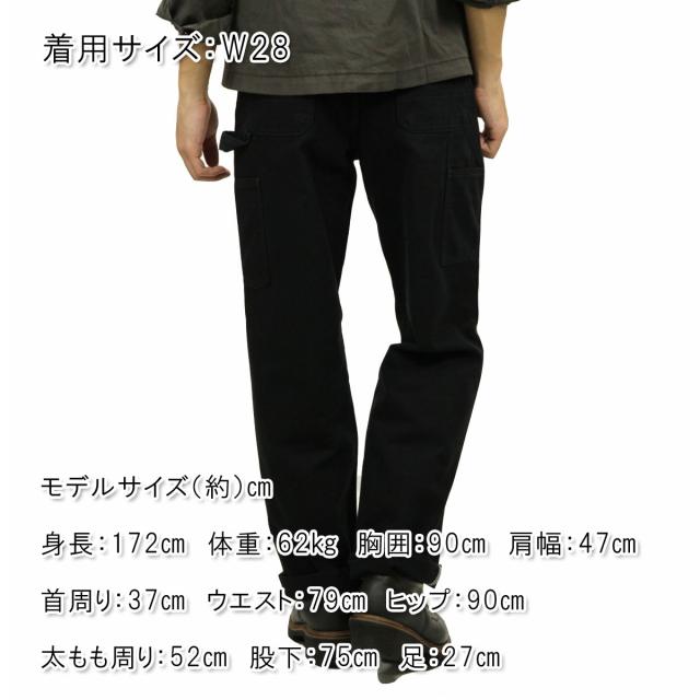 カーハート CARHARTT 正規品 メンズ ボトムス LOOSE STRAIGHT WASHED DUCK DUNGAREE PANTS BLACK B11 BLK 父の日 プレゼント ラッピング_1