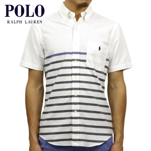 ポロ ラルフローレン Polo Ralph Lauren 正規品 メンズ ボタンダウン ストライプ 半袖シャツ Button Down Shortsleeve Stripe Shirt ホワの通販はau Pay マーケット Mixon ミクソン