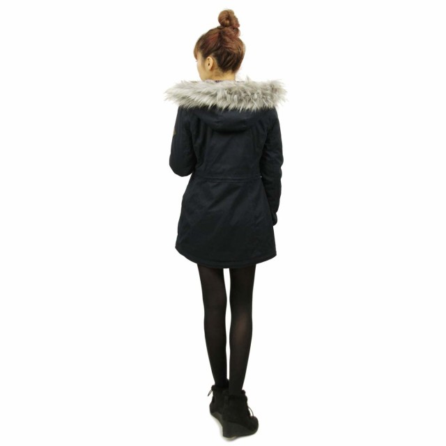 hollister stretch faux fur lined parka