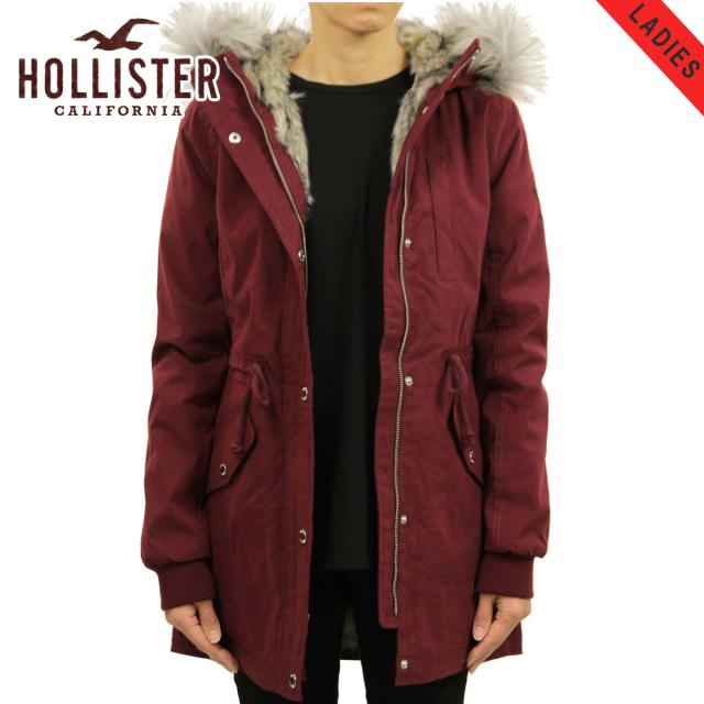 ホリスター アウター レディース 正規品 HOLLISTER ジャケット フードロングコート Stretch Faux-Fur-Lined Park クリスマス プレゼント ラッピング
