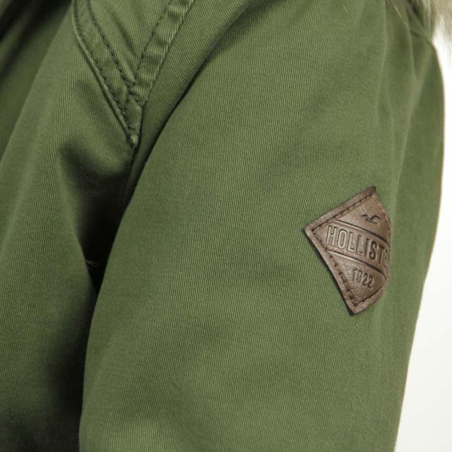 ホリスター アウター レディース 正規品 HOLLISTER ジャケット ボンバージャケット Stretch Flannel-Lined Twill Bomber Jacket 344-445-0661-330 父の日 プレゼント ラッピング_4