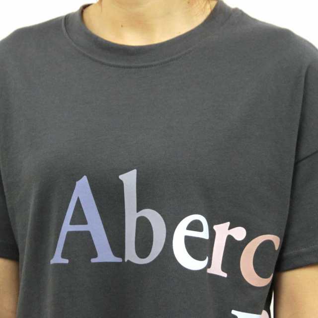 アバクロ Tシャツ 正規品 Abercrombie＆Fitch 半袖Tシャツ クルーネック Exploded Logo Tee  157-576-0124-901