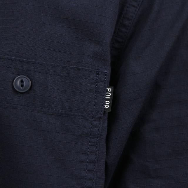 ポーラー シャツ メンズ 正規販売店 POLER 長袖シャツ ワークシャツ HAWTHORN L/S RIPSTOP WOVEN 21310003-NVY NAVY 父の日 プレゼント ラッピング_3