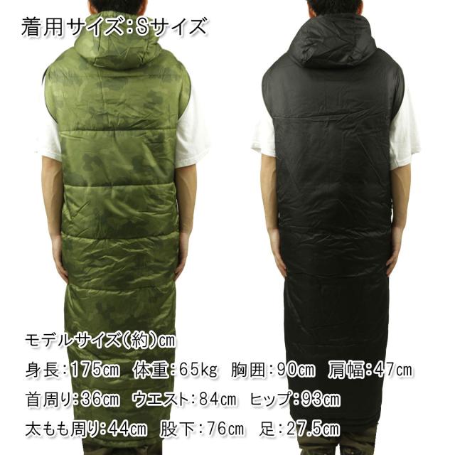 ポーラー 寝袋 正規販売店 POLER アウトドア マミー型寝袋 リバーシブル THE NAPSACK REVERSIBLE 214ACU5501 BLACK/FURRY CAMO