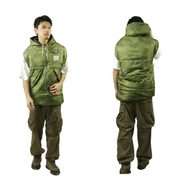 ポーラー 寝袋 正規販売店 POLER アウトドア マミー型寝袋 リバーシブル THE NAPSACK REVERSIBLE 214ACU5501 BLACK/FURRY CAMO