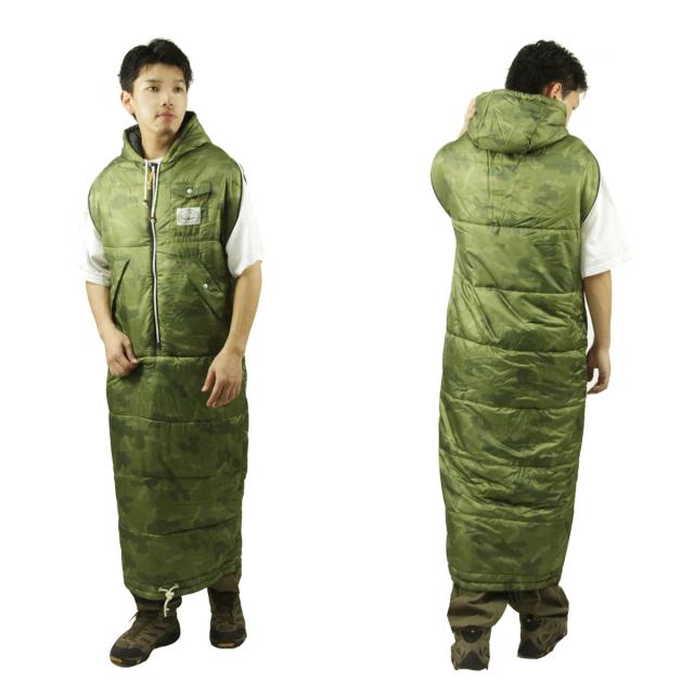ポーラー 寝袋 正規販売店 POLER アウトドア マミー型寝袋 リバーシブル THE NAPSACK REVERSIBLE 214ACU5501 BLACK/FURRY CAMO