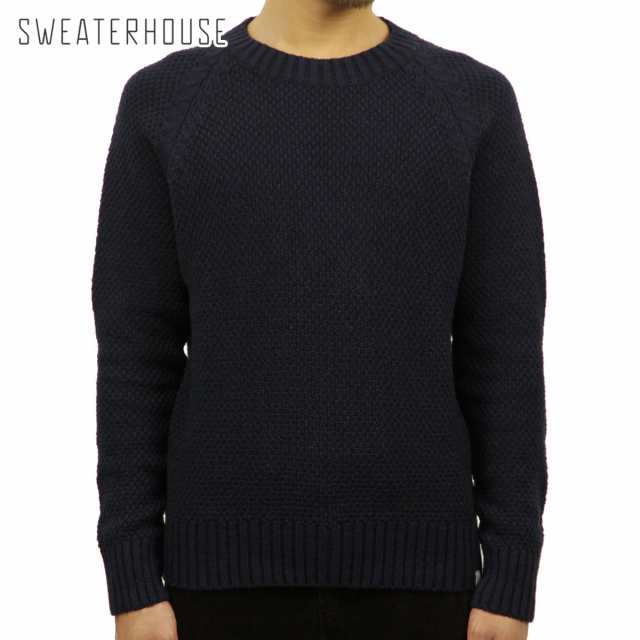 セーターハウス SWEATER HOUSE 正規販売店 メンズ クルーネックセーター CREW NECK KNIT SWEATER 1KN1478 6008 105 NAVY MELANGE