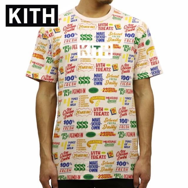 キス Tシャツ 正規品 KITH 半袖Tシャツ クルーネック KITH TREATS CIRCULAR TEE KH3371-107 PINK クリスマス プレゼント ラッピング