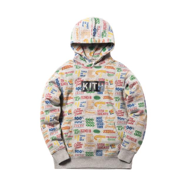 【ポイント10倍 4/23 0:00〜4/29 9:59】 キス パーカー メンズ 正規品 KITH プルオーバーパーカー KITH TREATS CIRCULAR HOODIE KH2243-103 HEATHER GREY