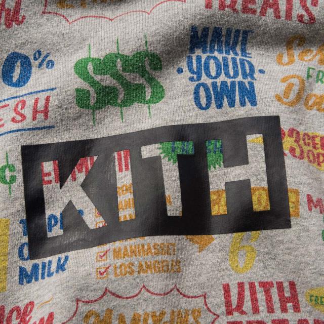 【ポイント10倍 4/23 0:00〜4/29 9:59】 キス パーカー メンズ 正規品 KITH プルオーバーパーカー KITH TREATS CIRCULAR HOODIE KH2243-103 HEATHER GREY