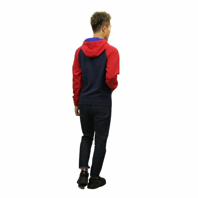 ポロ ラルフローレン パーカー メンズ 正規品 POLO RALPH LAUREN プルオーバーパーカー POLO HI TECH HYBRID  HOODIE NAVY/POLO SPORT RED