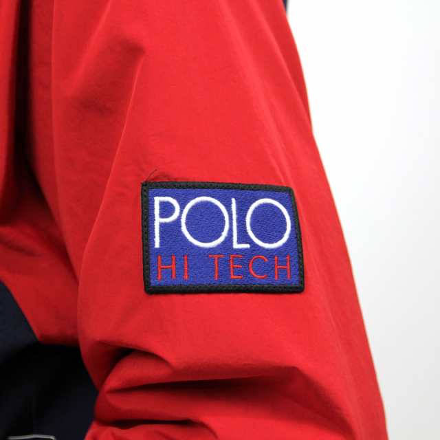 ポロ ラルフローレン パーカー メンズ 正規品 POLO RALPH LAUREN プルオーバーパーカー POLO HI TECH HYBRID  HOODIE NAVY/POLO SPORT RED