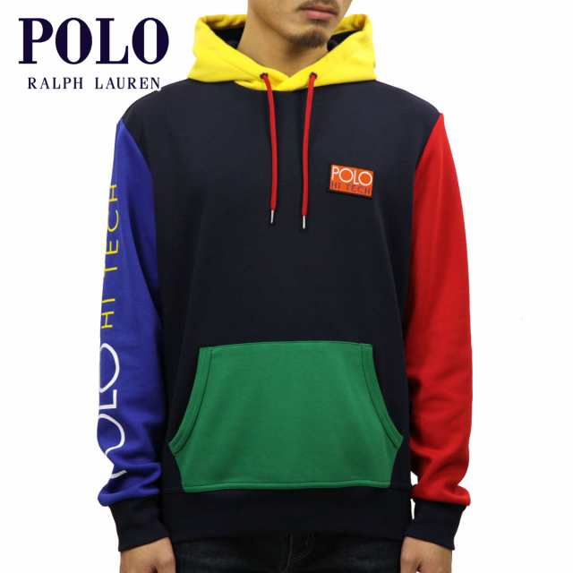 ポロ ラルフローレン パーカー メンズ 正規品 POLO RALPH LAUREN プルオーバーパーカー HI TECH COLOR-BLOCKED  HOODIE CRUISE NAVY MULTI｜au PAY マーケット