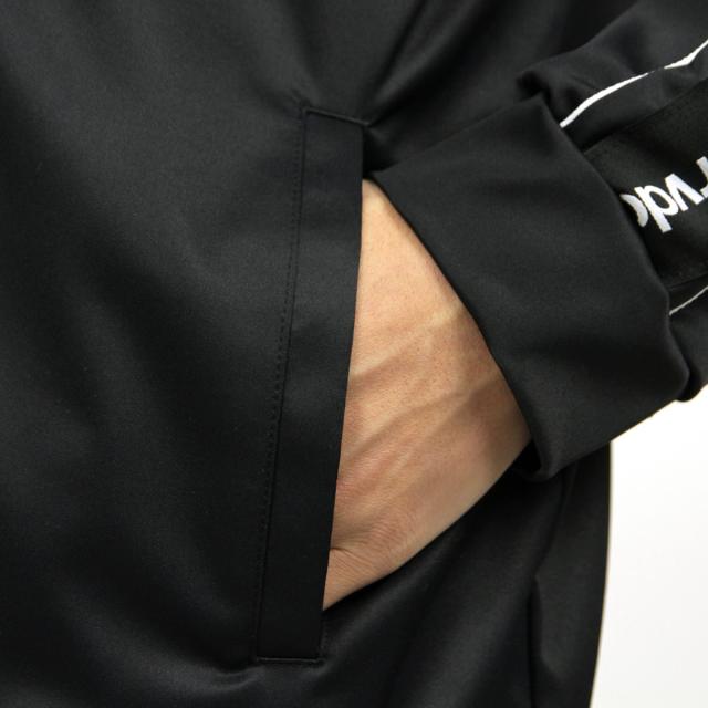 リバーサル アウター メンズ 正規販売店 REVERSAL rvddw  ジャケット ジップアップ ジャージジャケット SIDE TAPE WARM UP JACKET rv19ss026 BLACKの通販は
