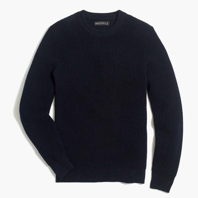【ポイント10倍 4/23 0:00〜4/29 9:59】 ジェイクルー J.CREW 正規品 メンズ コットンワッフルクルーネックセーター COTTON WAFFLE CREWNECK SWEATER NAVY J7107