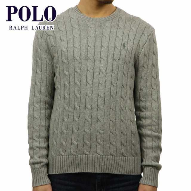 ポロ ラルフローレン Polo Ralph Lauren 正規品 メンズ ケーブルニット クルーネックコットンセーター Cable Knit Cotton Sweater ホワイの通販はau Pay マーケット Mixon ミクソン