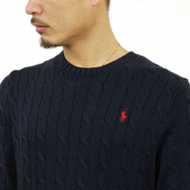 敬老の日 ポロ ラルフローレン セーター メンズ 正規品 Polo Ralph Lauren ケーブルニット クルーネックセーター Cable Knit Cotton Sweaの通販はau Pay マーケット Mixon ミクソン